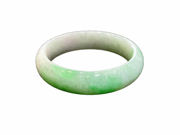 A stunning close-up of the Natural Jadeite Ice Bean Bracelet, showcasing its translucent ice bean texture and naturally distributed emerald green veins, resting elegantly on a silk cloth.