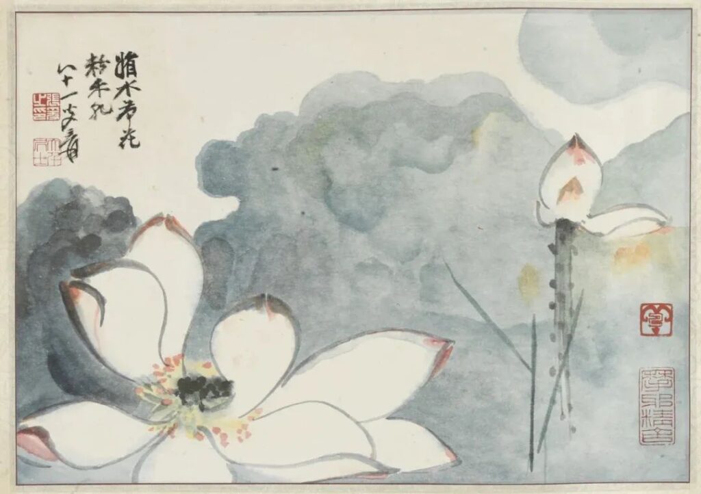 Multispectral imaging revealing hidden compositional sketches beneath peony layers