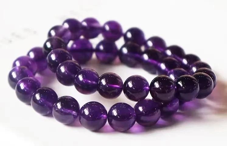 Natural deep purple amethyst crystal cluster