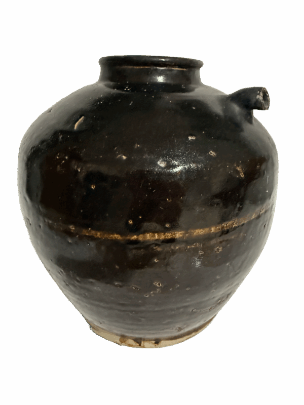 A Short-spouted Jar with Jet-black Glaze from Small Kilns in Shanxi