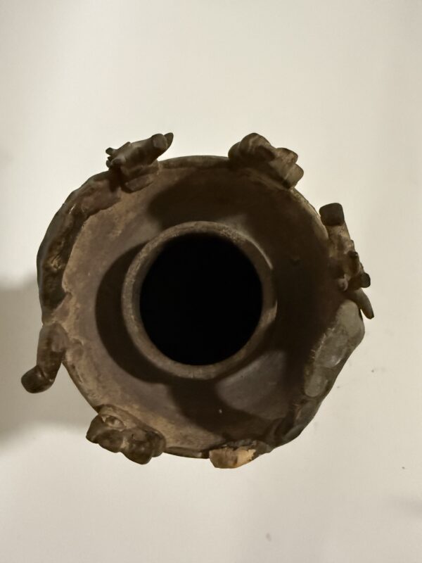 Three Kingdoms Period Stacked and Sculpted Granary Jar with Acrobatic Performances and Flying Birds - Image 4
