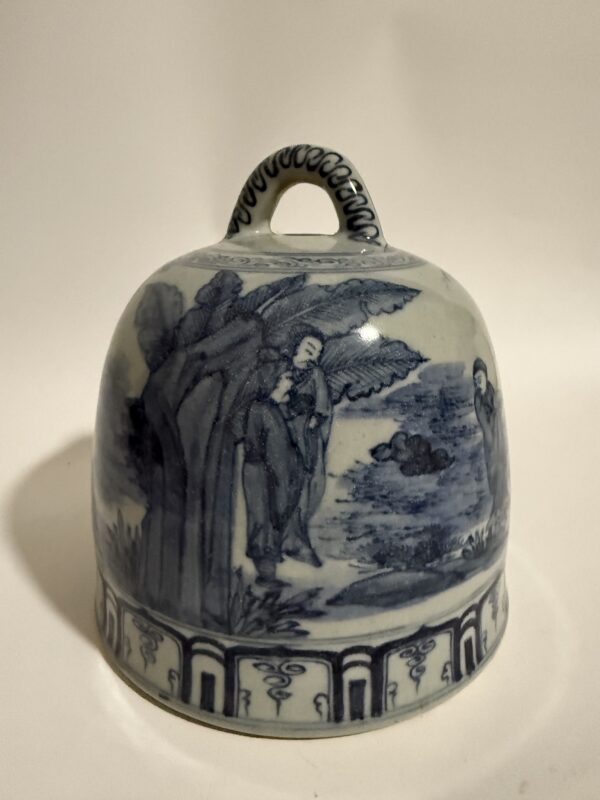 Qing Dynasty Mid - Period Blue - and - White Covered Jar with Landscape Design - Image 3