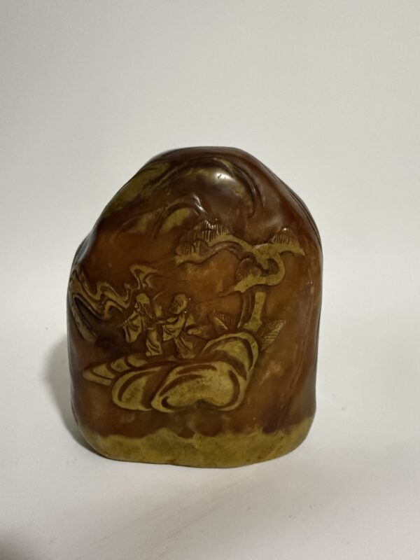 Tianhuang Stone Seal with Landscape and Figure Carvings - Image 3