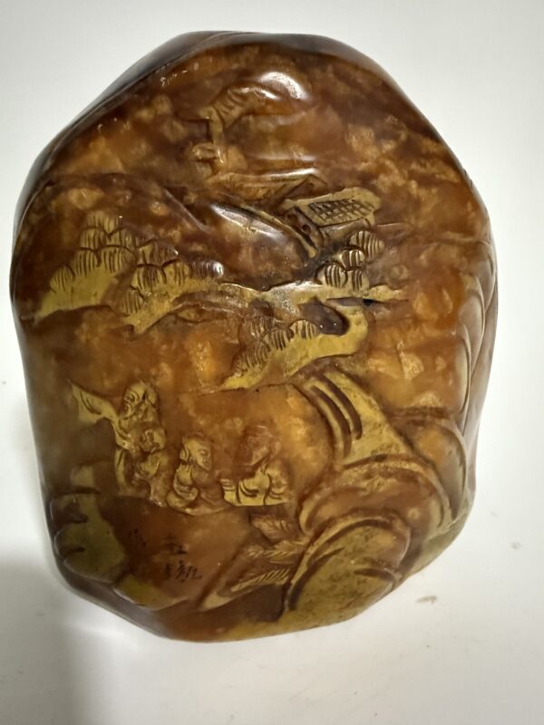 Tianhuang Stone Seal with Landscape and Figure Carvings - Image 4