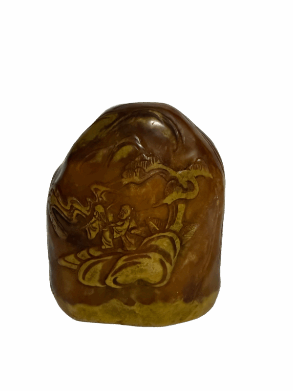 Tianhuang Stone Seal with Landscape and Figure Carvings