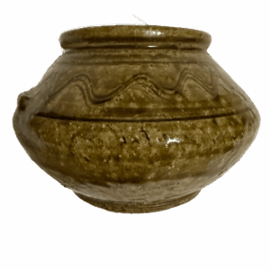 Yellow Glazed Running Beast Jar from the Eastern Jin Dynasty