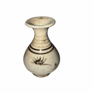 White-glazed Black-painted Lotus-patterned Yuhuchun Bottle from the Dangyangyu Kiln of the Song Dynasty