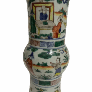 Kangxi Dynasty (Qing Dynasty) Five - Color Figure Story Phoenix Zun (Imitation of Ming Dynasty)