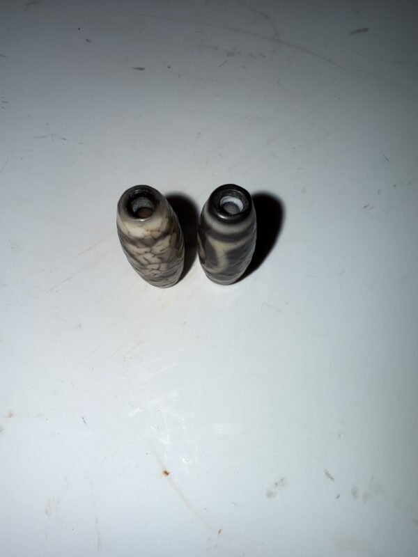 A Pair of Two - Eyed Dzi Beads from the Ming Dynasty - Image 2