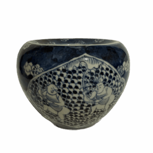 Blue-and-White Porcelain Jar with Ice Plum Pattern and Children-at-Play Design