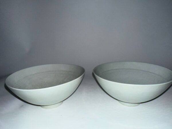 A Pair of Early Ming Dynasty Porcelain Wans in the Fushou Style - Image 3