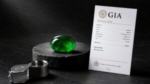 Elegant jade pendant on silk, soft studio lighting, luxury jewelry display